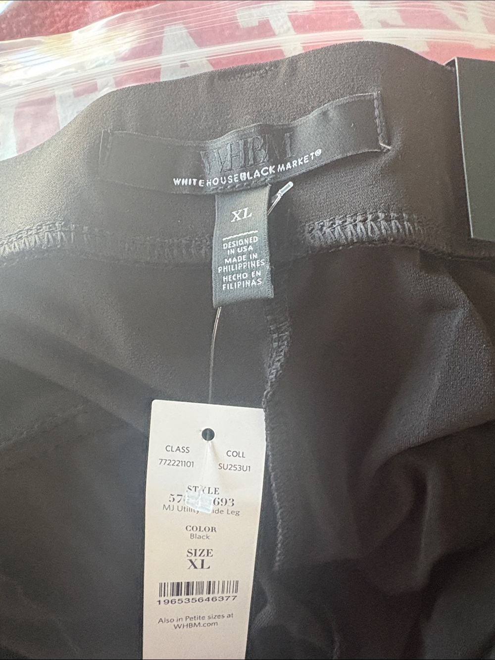 WHBM | Black Jersey Cargo Pants | Sz XL (16-18) | NWT - Picture 7 of 9